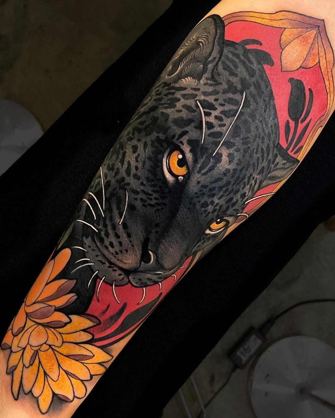 Black Leopard Skins Tattoo