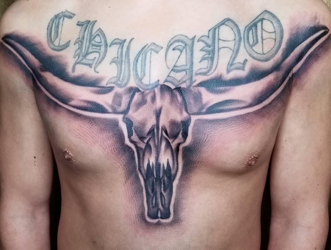 LongHorn Skull Tattoos