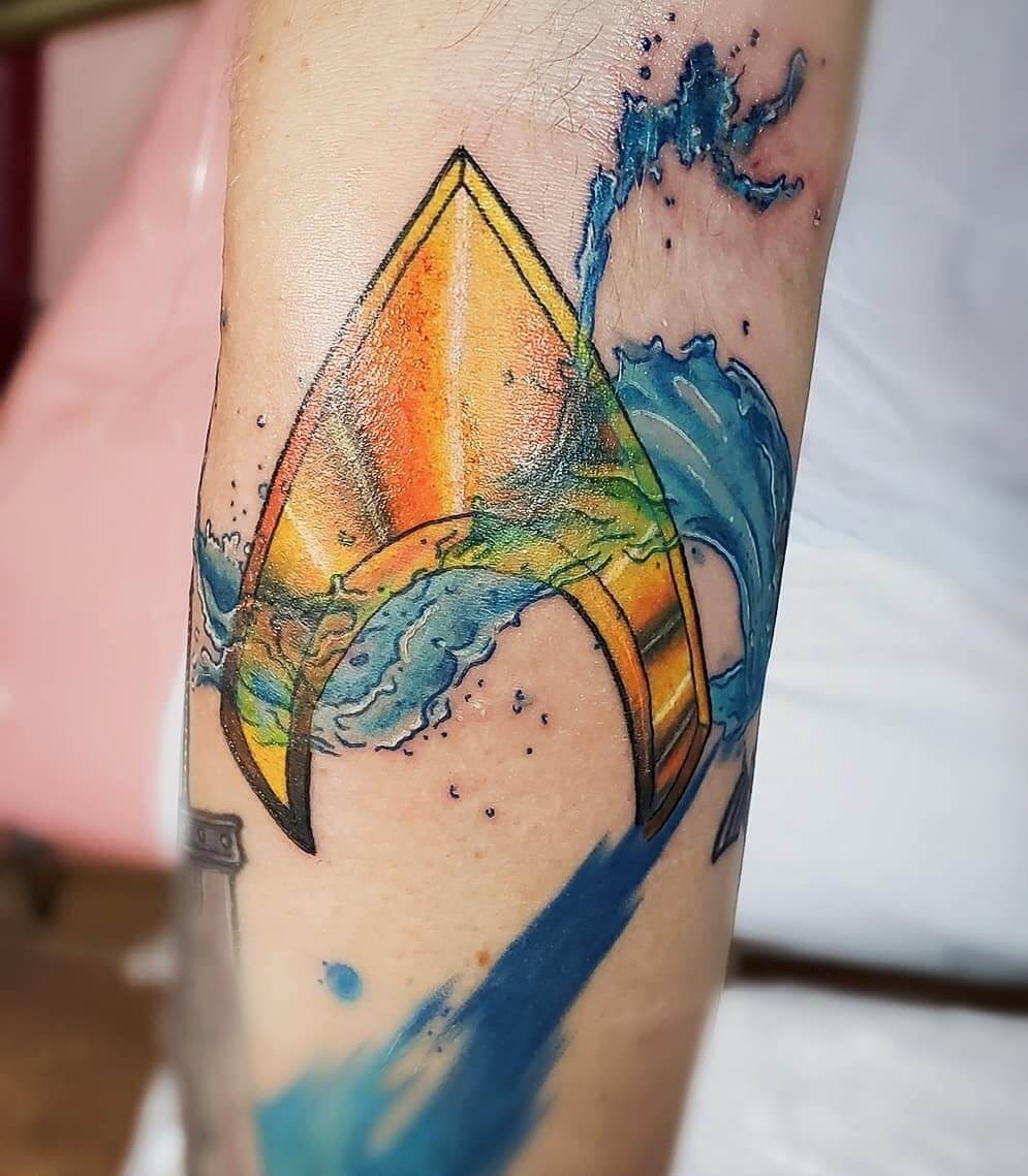 The Stylish Aquaman Symbol Tattoo