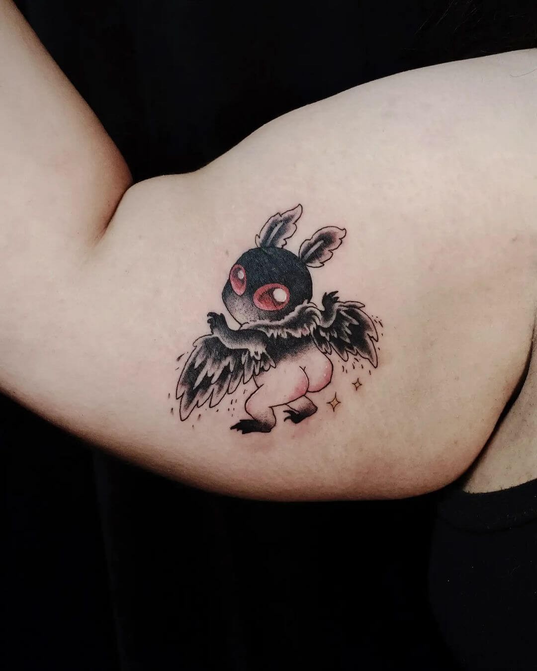 Mothman Butt Tattoo