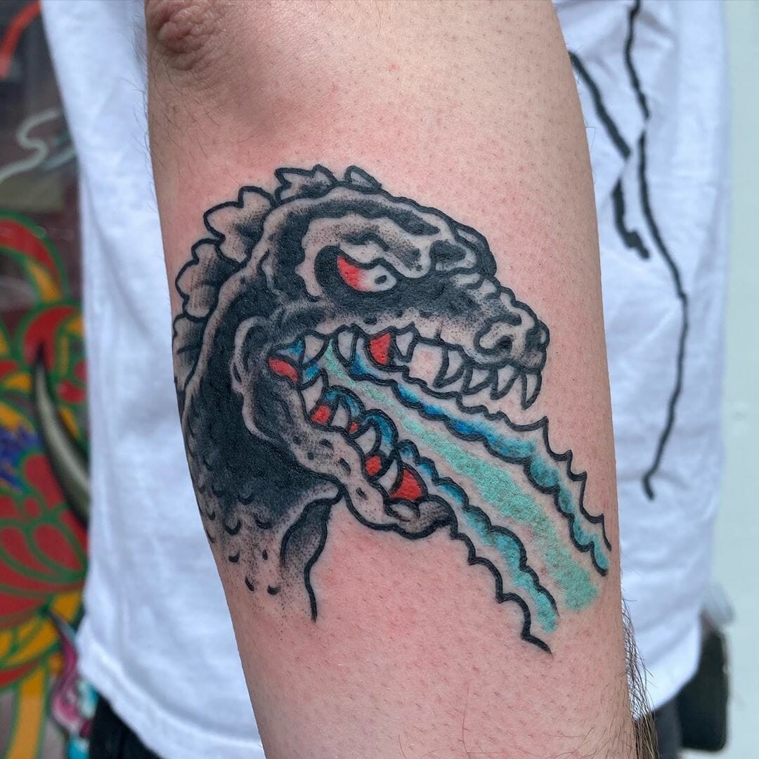 Modern Godzilla Tattoo