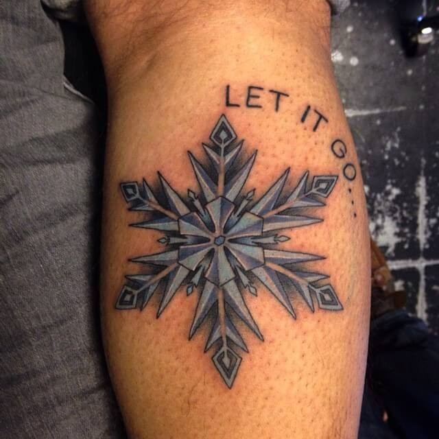 ‘Frozen’-Themed Let It Go Snowflake Tattoo