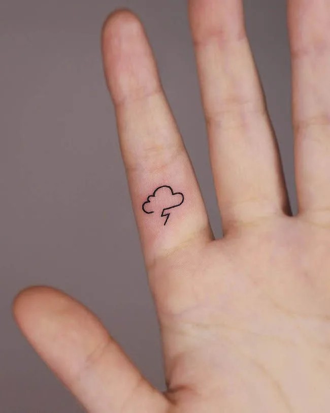 Finger Dot Tattoo