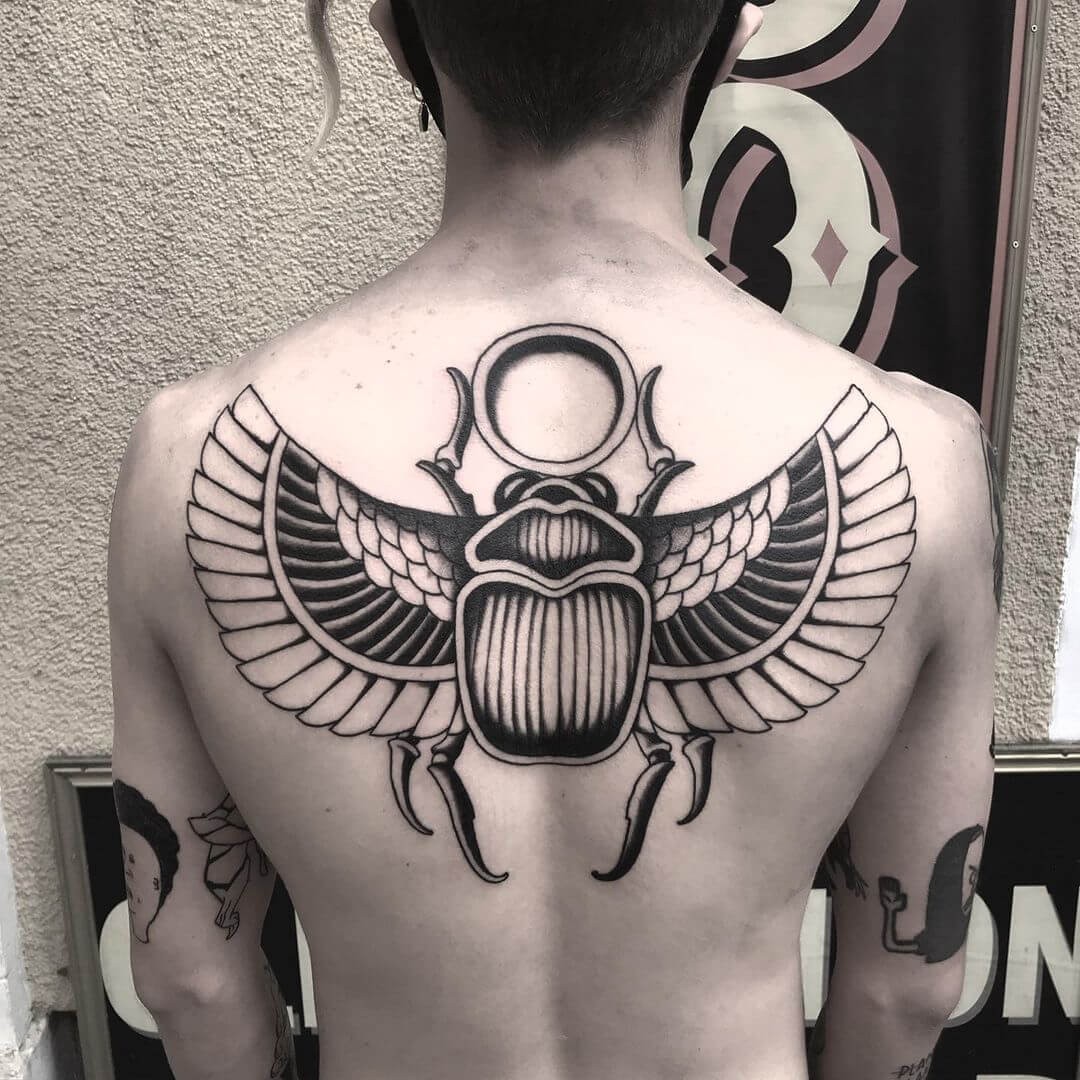 Scarab Back Tattoo