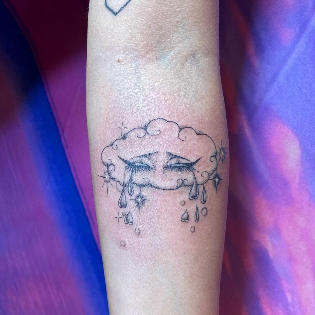 A Rain Cloud Heartless Tattoo