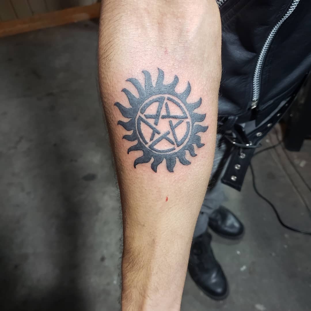 Black Ink Supernatural Tattoo