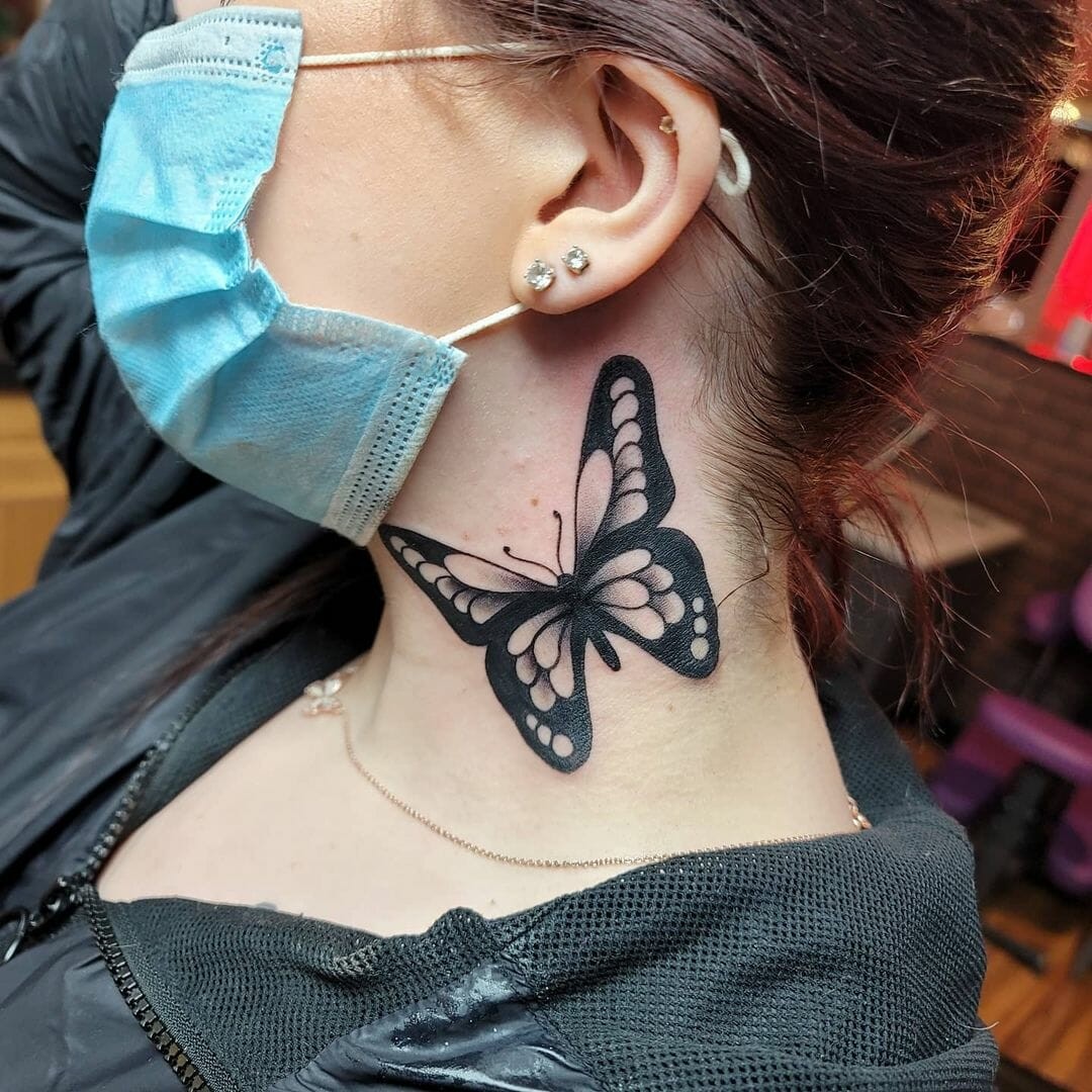 Beautiful Black Butterfly Tattoo