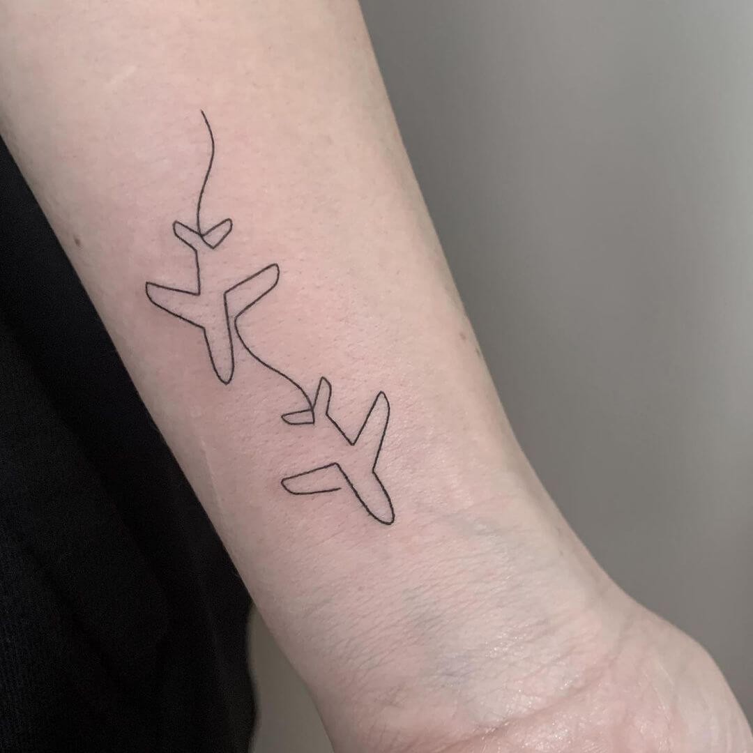 Aircraft Silhouette Tattoo