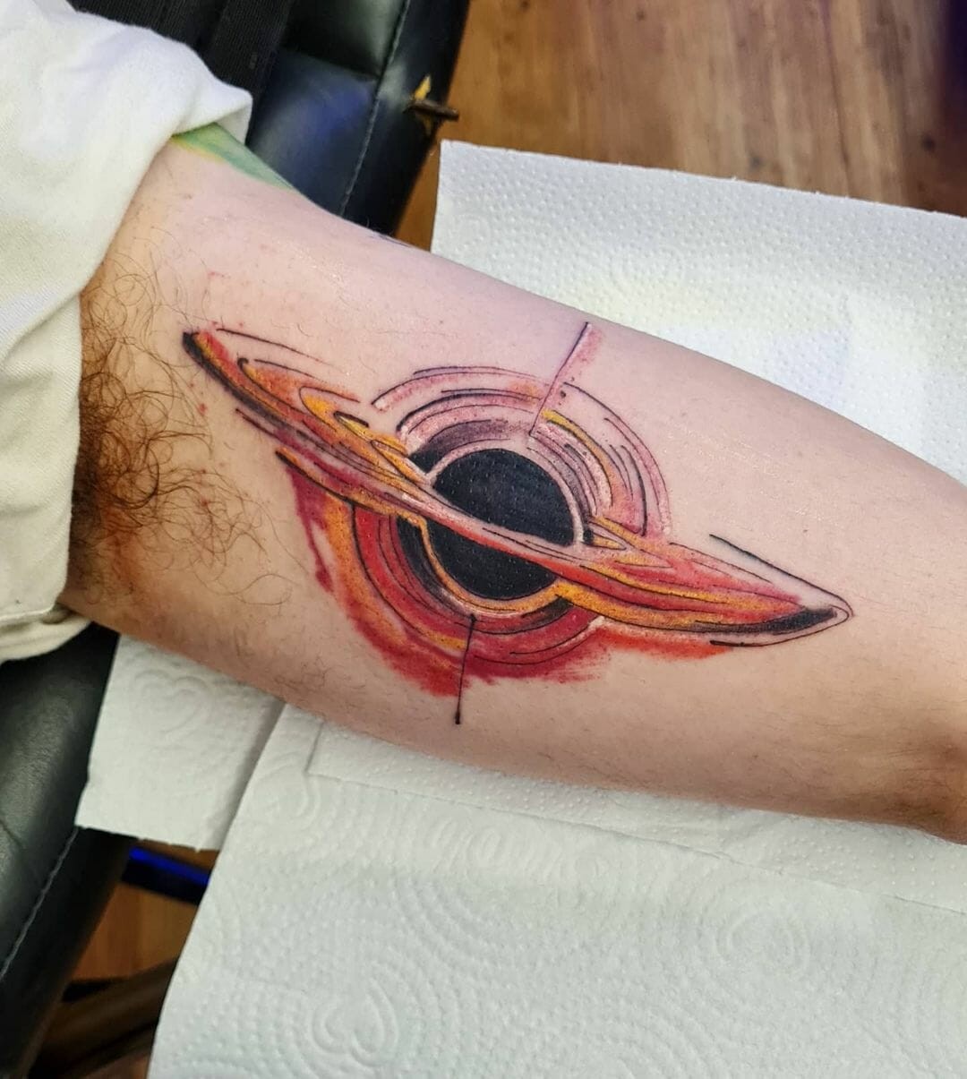 Watercolour Black Hole Tattoo