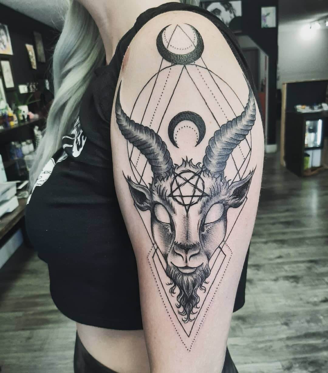 Baphomet Arm Tattoo