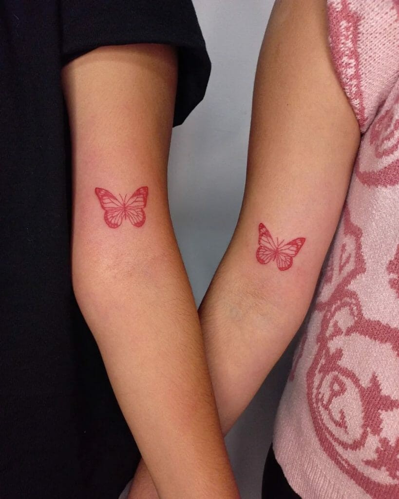 Red Butterfly Tattoo